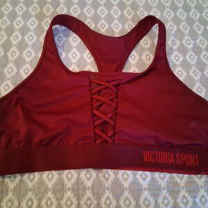 Victoria Sport VS red racerback pullover sports bra M/L lined stretch